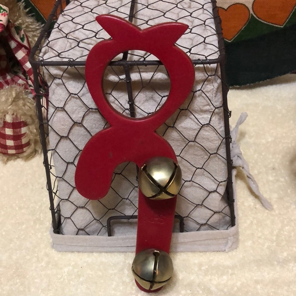 Moses B. Smucker Leather & Brass Door Knob Christmas Sleigh Bells 10”x3.25”